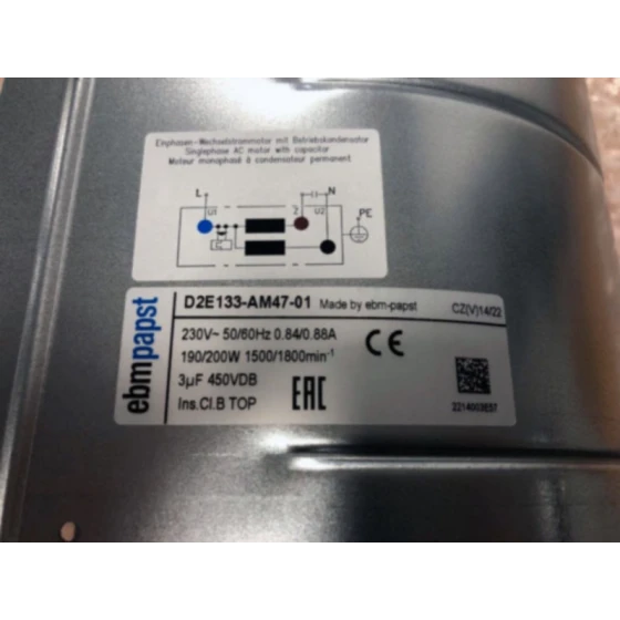 ebm-papst D2E133-AM47-01 Ventilator